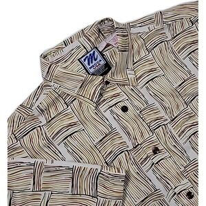 Vintage MECCA Button Up Shirt Mens‎ L Plaid Short Sleeve 90's Y2K Hip Hop